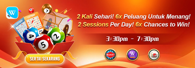 2 Kali Sehari! 6x Peluang Untuk Menang!